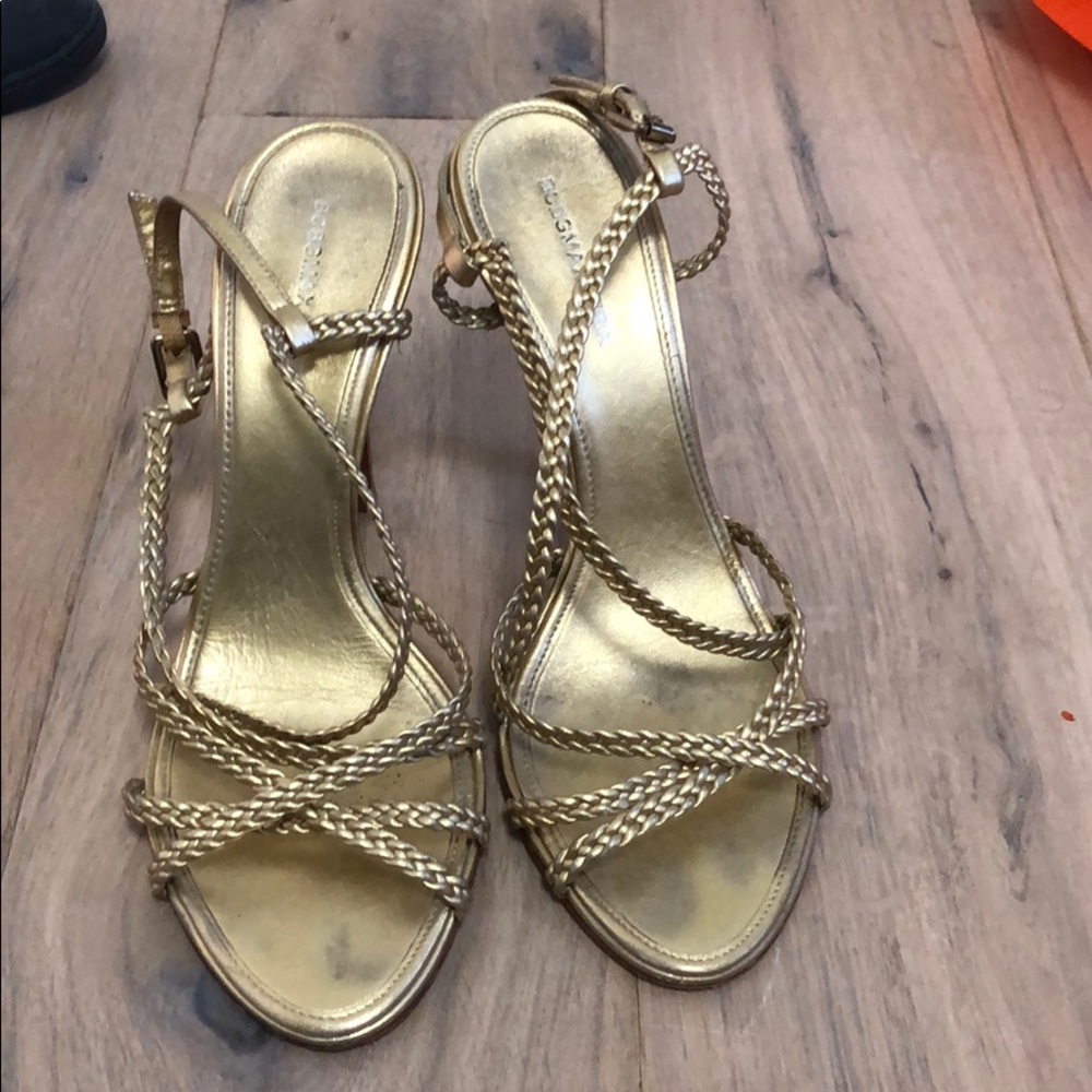 Gold strapped sandals